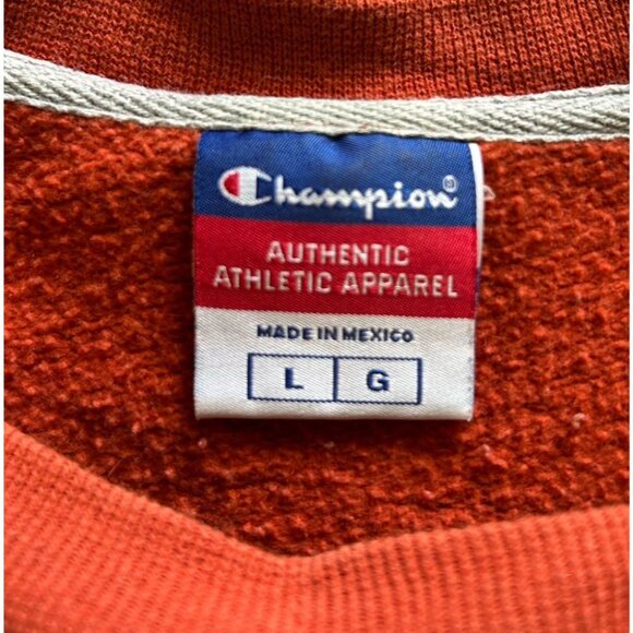 VTG 90s Champion Athletic Reverse Weave Crewneck Sweatshirt Mens Size Large Rust - Picture 8 of 10
